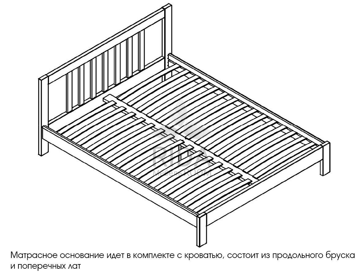 Ламели на ленте для кровати 160х200