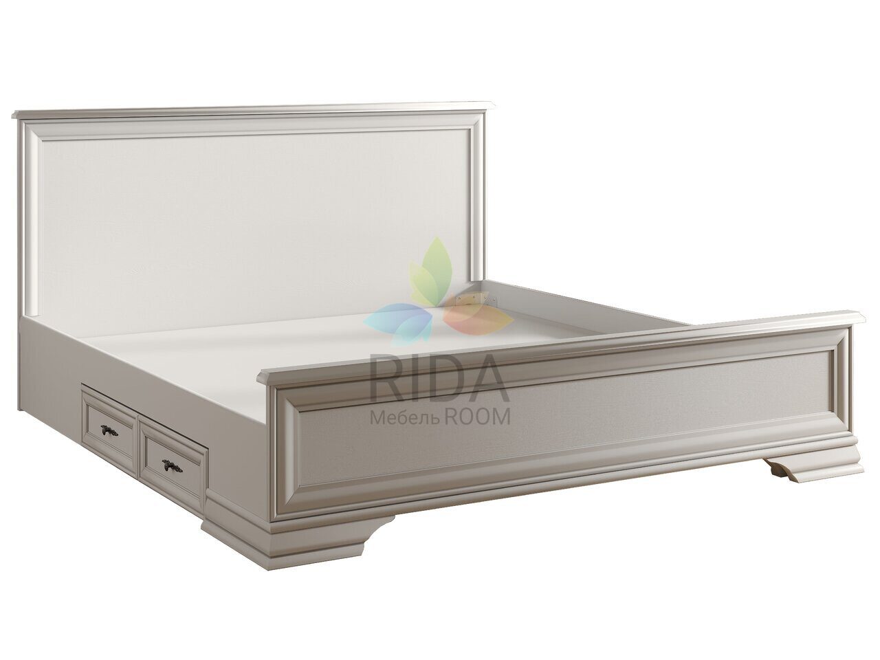 Кровать с ящиками Кентаки LOZ180, Белый | 180х200 см